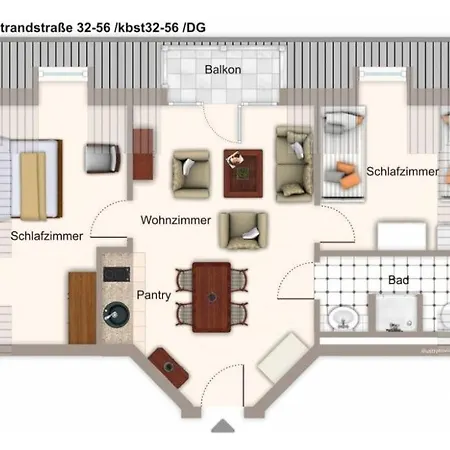 דירה Strandstrasse 32 Strandstrasse 32-56 *